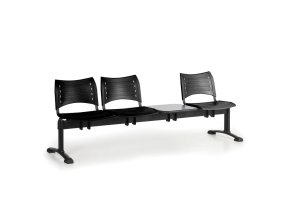 plastova lavice do cekaren visio 3 sedak se stolkem cerne nohy 24373