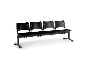 plastova lavice do cekaren visio 4 sedak cerna cerne nohy 24374