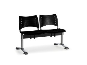 plastova lavice do cekaren visio 2 sedak cerna chromovane nohy 25349