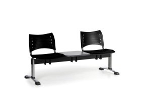 plastova lavice do cekaren visio 2 sedak se stolkem cerna chromovane nohy 25350
