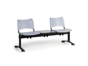 plastova lavice do cekaren visio 2 sedak se stolkem seda cerne nohy 24377