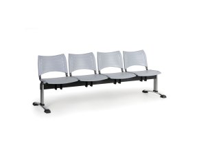 plastova lavice do cekaren visio 4 sedak seda chromovane nohy 25359