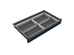 Organizér nářadí do zásuvky dílenských vozíků KOVOS, kovový, 4 přihrádky, 60 - 120 mm