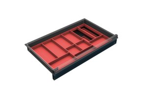 Organizér nářadí do zásuvky dílenských vozíků KOVOS, kovový, 11 přihrádek, 60-120 mm