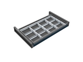 Organizér nářadí do zásuvky skříní KOVOS se šířkou 950 mm, 12 přihrádek