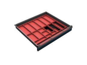 Organizér nářadí do zásuvky skříní KOVOS se šířkou 720 mm, 19 přihrádek, 60 - 120 mm