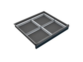 organizer naradi do zasuvky skrini kovos se sirkou 720 mm 4 prihradky 60 120 mm 2311