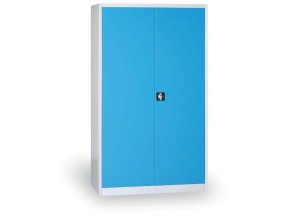 plechova dilenska policova skrin kovona demontovana 4 police 1200 x 500 x 1800 mm modra 8775