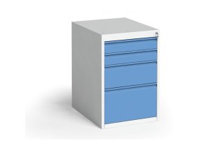 Závěsný dílenský box na nářadí KOVONA, 4 zásuvky, 480 x 610 x 700 mm