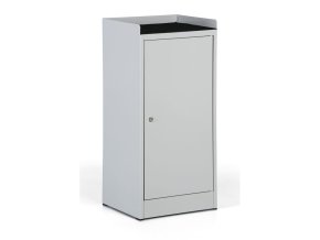 dilenska policova skrinka na naradi kovona 3 police 1 zasuvka demontovana 450 x 400 x 1000 mm sede dvere 30159