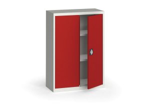 plechova policova skrin na naradi kovona 1150 x 800 x 400 mm 2 police seda cervena 12836
