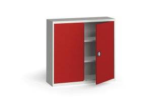 plechova policova skrin na naradi kovona 1150 x 1200 x 400 mm 2 police seda cervena 12841