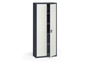plechova policova skrin na naradi kovona 1950 x 800 x 400 mm 4 police antracit seda 12851