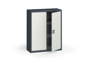 plechova policova skrin na naradi kovona 1150 x 950 x 400 mm 2 police antracit seda 12855