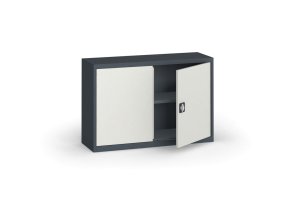 plechova policova skrin na naradi kovona 800 x 1200 x 400 mm 1 police antracit seda 12859