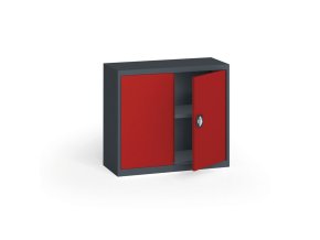 plechova policova skrin na naradi kovona 800 x 950 x 400 mm 1 police antracit cervena 12881
