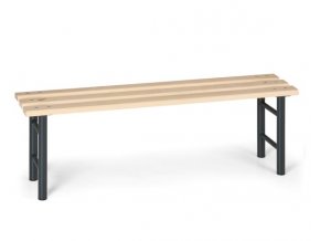 Šatní lavička, sedák - latě, 1500 mm, nohy antracit