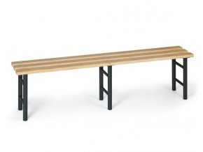 Šatní lavička, sedák - latě, 2000 mm, nohy antracit