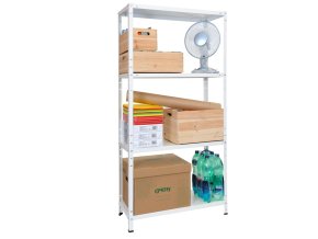 policovy regal do domacnosti 1500 x 750 x 300 mm 75 kg bily 5668