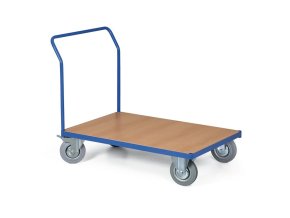 plosinovy vozik plosina 750x500 mm nosnost 200 kg kola 125 mm s sedou pryzi 39713