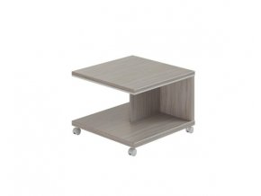 Konferenční stolek WELS - mobilní, 700 x 700 x 500 mm, dub šedý