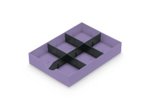 Zásuvky do třídících boxů, fialová