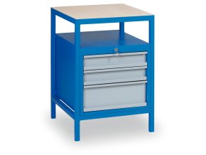pristavny dilensky zasuvkovy box na naradi k pracovnim stolum gd 3 zasuvky 1 police 575 x 600 x 850 mm modra 120092