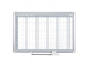 Roční plánovací tabule na zeď LUX, magnetická, dny, 900 x 600 mm