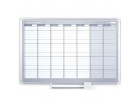 Týdenní plánovací tabule na zeď, magnetická, dny, 900 x 600 mm