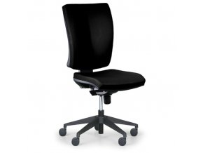 Kancelářská židle LEON PLUS, černá, bez područek