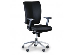 Kancelářská židle LEON PLUS, černá, ocelový kříž