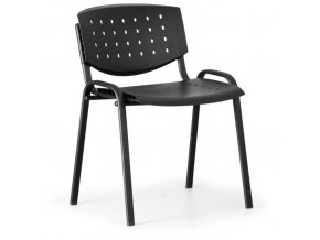 Jednací židle TONY, černá, konstrukce černá