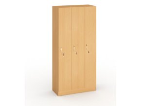 drevena satni skrinka 3 oddily 1900 x 900 x 420 mm cylindricky zamek buk 16859