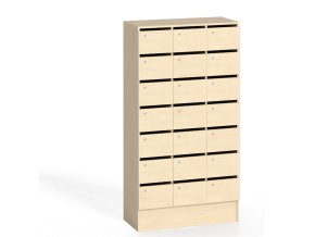 Skříň s poštovními přihrádkami, 21 přihrádek, bříza