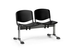 plastova lavice do cekaren iso 2 sedak cerna chrom nohy 25385