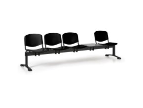 plastova lavice do cekaren iso 4 sedak se stolkem cerna cerne nohy 83484