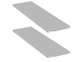 Kovová police pro ELEMENT SYSTEM, 800 x 350 mm, šedá, balení 2 ks