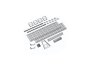 Panel na nářadí a boxy ELEMENT SYSTEM, sada s 19 držáky na nářadí a 4 boxy