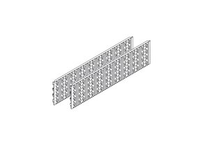 Plechové perforované panely ELEMENT SYSTEM, 2 ks