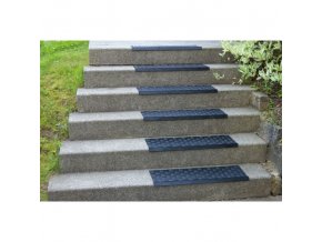 Gumové nášlapy na schody, 750 x 250 mm, 1 ks, šedá