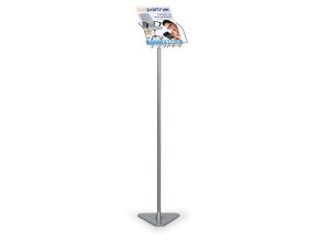stojan pro odber letaku a4 dratena kapsa sedostribrny 13792