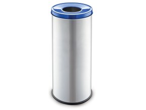 Kovový koš na tříděný odpad 45 L stříbrný, papír