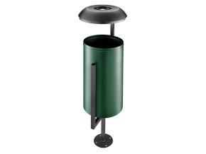 odpadkovy kos 35 l 365 x 365 x 1030 mm zeleny 10565