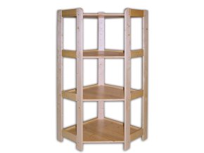 rohovy dreveny regal 4 police 1275 x 600 x 335 mm 8923