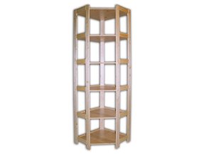 rohovy dreveny regal 6 polic 2040 x 600 x 335 mm 8925