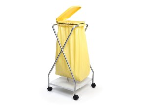 Stojan pojízdný na 1 odpadkový pytel 70/120l, žlutá 440 x 480 x 930 mm