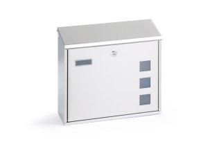 Poštovní schránka na dopisy, 330 x 350 x 110 mm, nerez