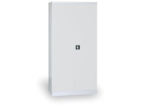 plechova dilenska skrin na naradi demontovana 1820 x 850 x 390 mm seda 9314