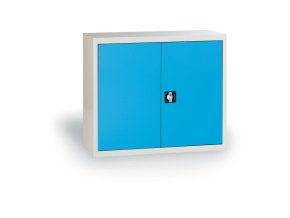 plechova dilenska skrin na naradi demontovana 800 x 850 x 390 mm modra 114712