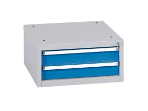 Závěsný dílenský box na nářadí k pracovním stolům do dílny WL/BL, 2 zásuvky, 565 x 580 x 280 mm